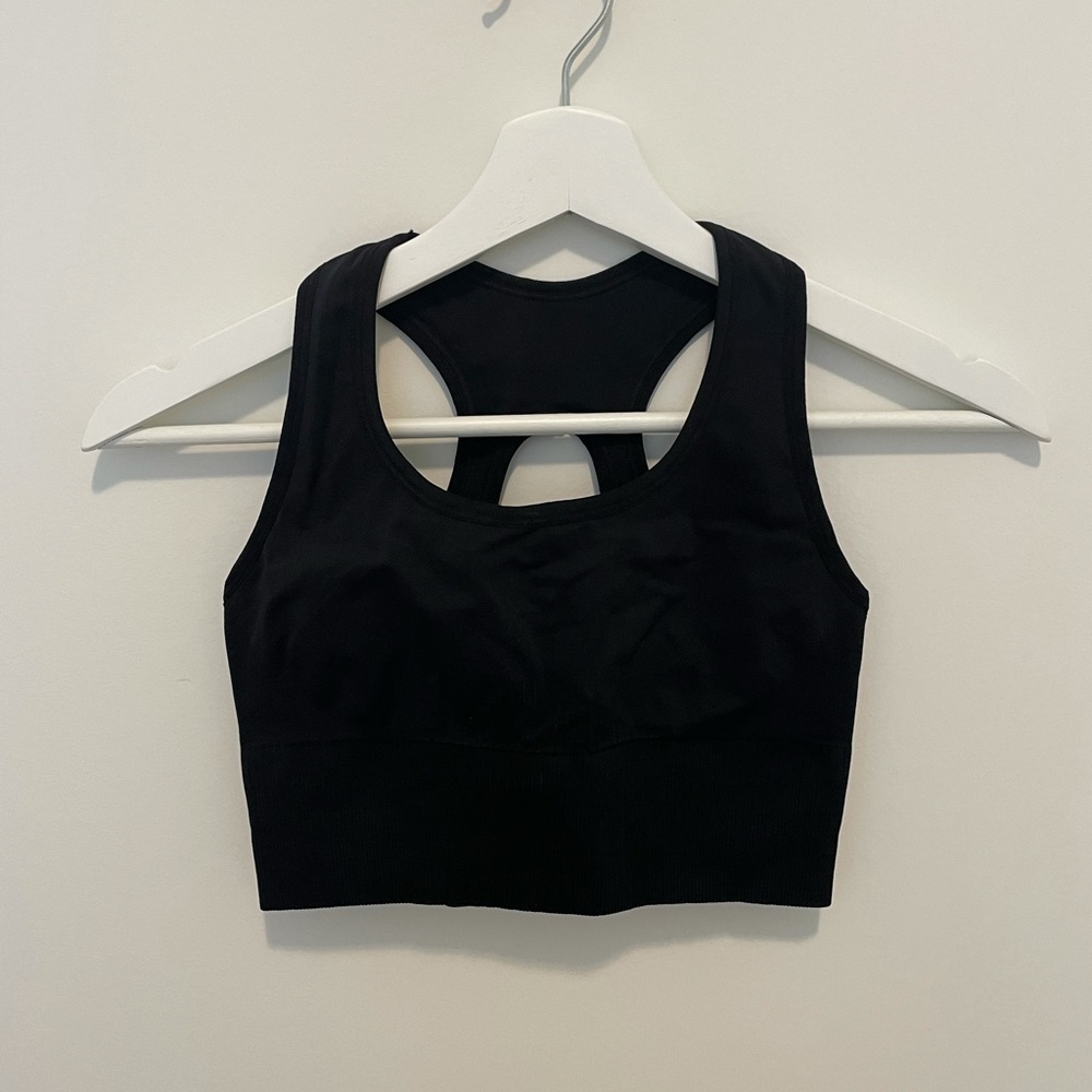 Black LIT activewear sports bra